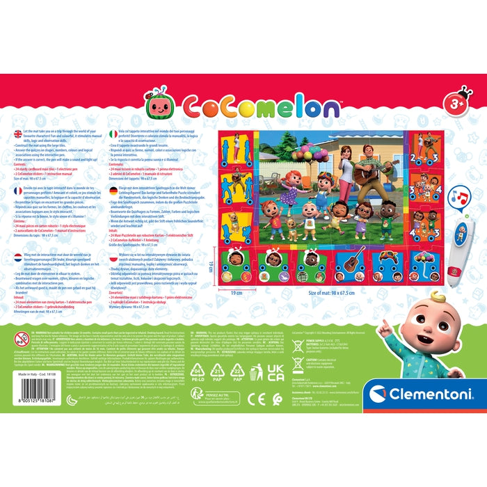 Clementoni Giant Floor Puzzle Cars 3 | 24 Teile | 70x100cm | Mit Elektronischem Stift